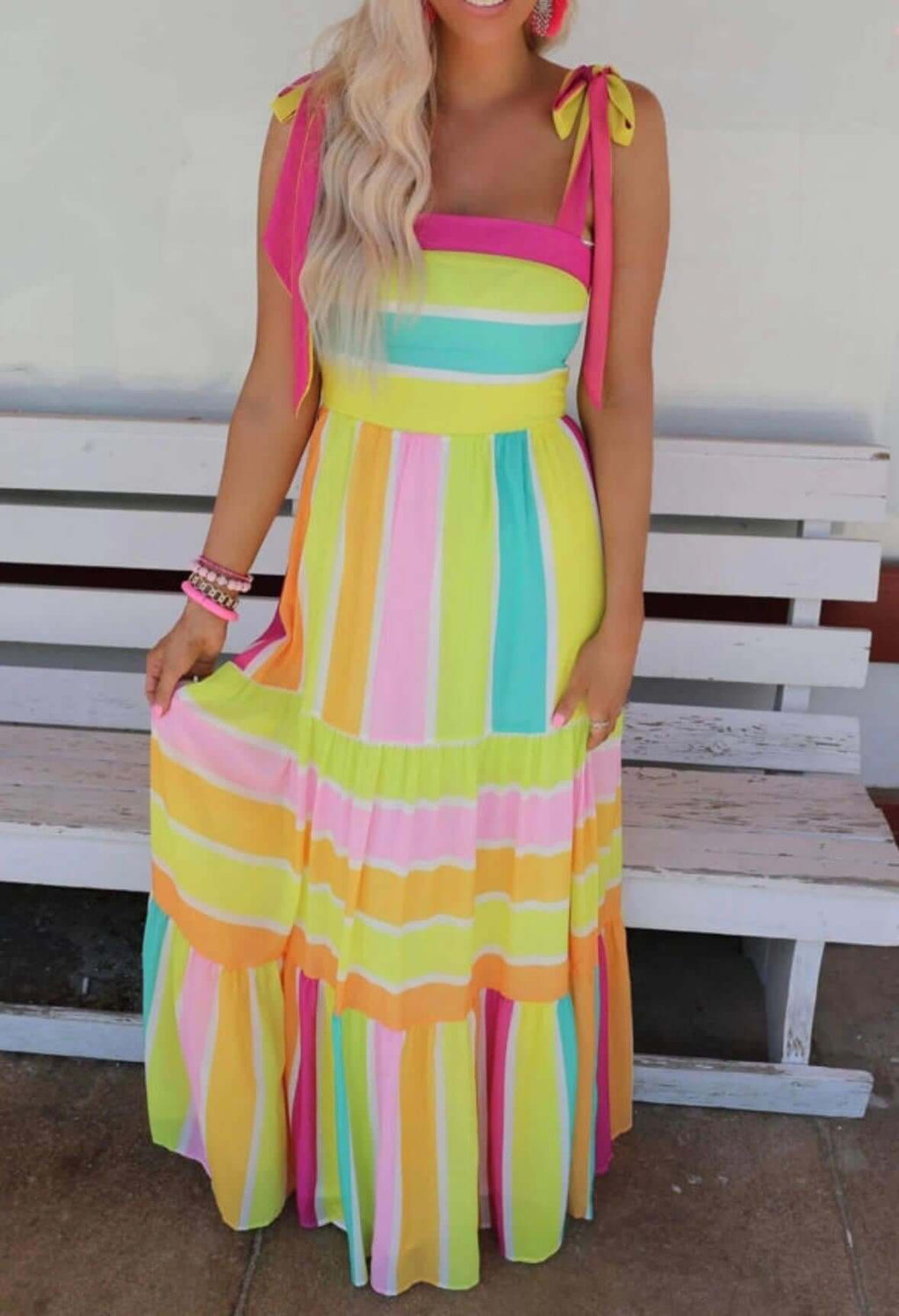 The Brighton Dress: Colorful Maxi Dress - MomQueenBoutique