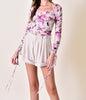 The Bristol BodysuitL Long Sleeve Floral Bodysuit - MomQueenBoutique