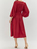 The Brylee Dress: Long Sleeve Red Maxi Dress With Pockets - MomQueenBoutique