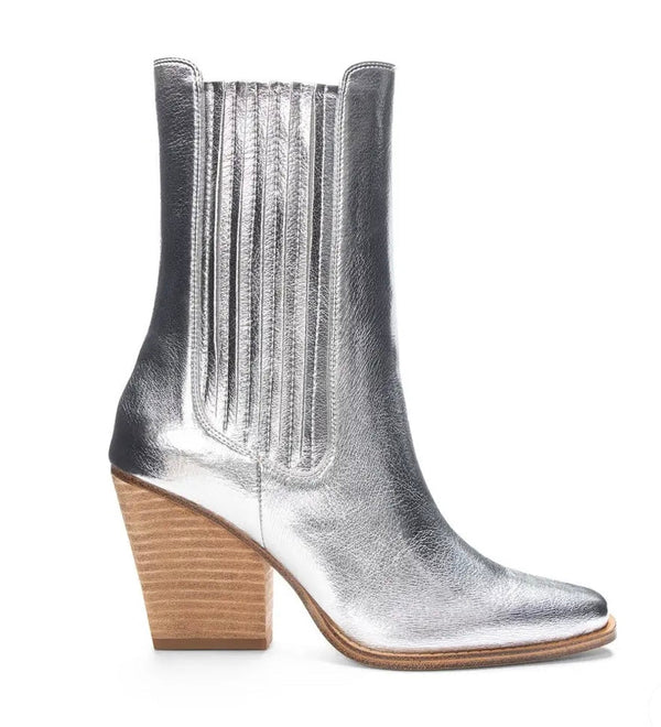 The Cali Boots: Silver Metallic Casual Boot - MomQueenBoutique