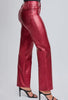 The Candy Pants: Red Pleather Metallic Pants - MomQueenBoutique