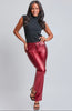 The Candy Pants: Red Pleather Metallic Pants - MomQueenBoutique