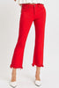 The Cardinal Jeans: Red Cropped Jeans - MomQueenBoutique