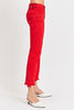 The Cardinal Jeans: Red Cropped Jeans - MomQueenBoutique