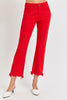 The Cardinal Jeans: Red Cropped Jeans - MomQueenBoutique