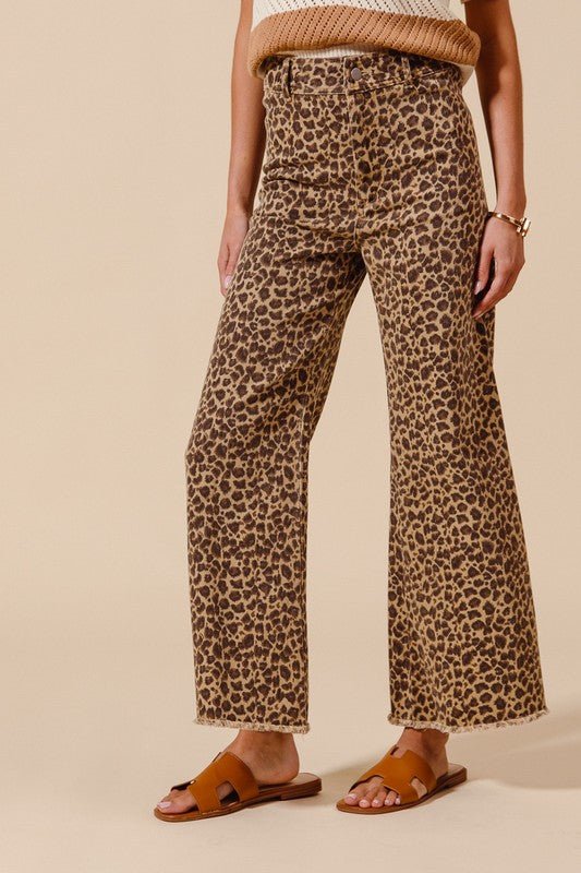 The Charlie Pants: Leopard Animal Denim Pants - MomQueenBoutique