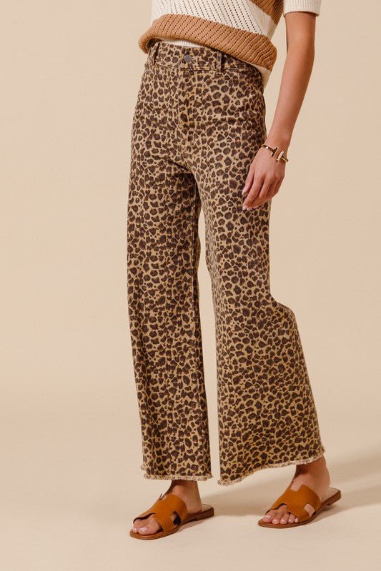 The Charlie Pants: Leopard Animal Denim Pants - MomQueenBoutique