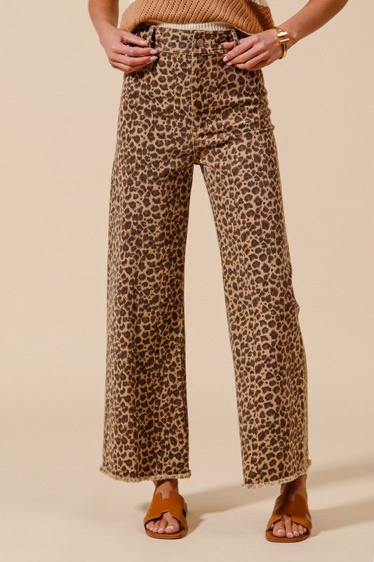 The Charlie Pants: Leopard Animal Denim Pants - MomQueenBoutique