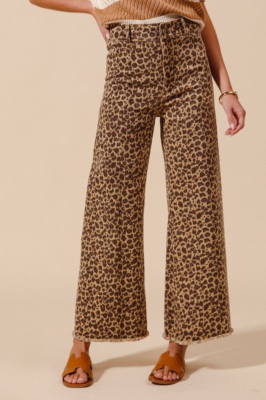 The Charlie Pants: Leopard Animal Denim Pants - MomQueenBoutique