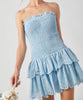 The Chloe Dress: Strapless Eyelet Mini Sundress - MomQueenBoutique