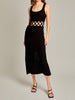 The Chrissy Dress: Crochet Cut Out Midi Dress - MomQueenBoutique