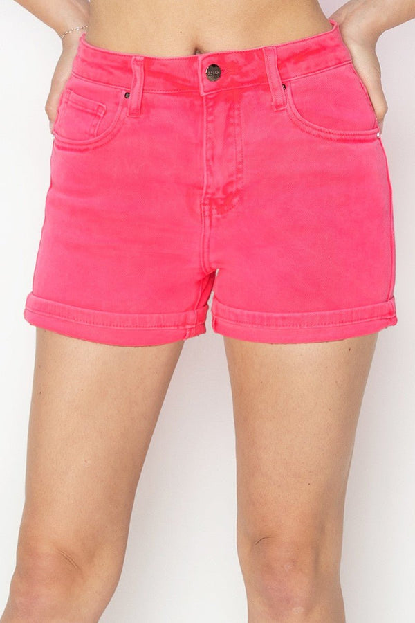 The Dani Shorts: Pink Denim Shorts - MomQueenBoutique
