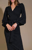 The Daphne Dress - Black Knit Sweater Wrap Dress - MomQueenBoutique