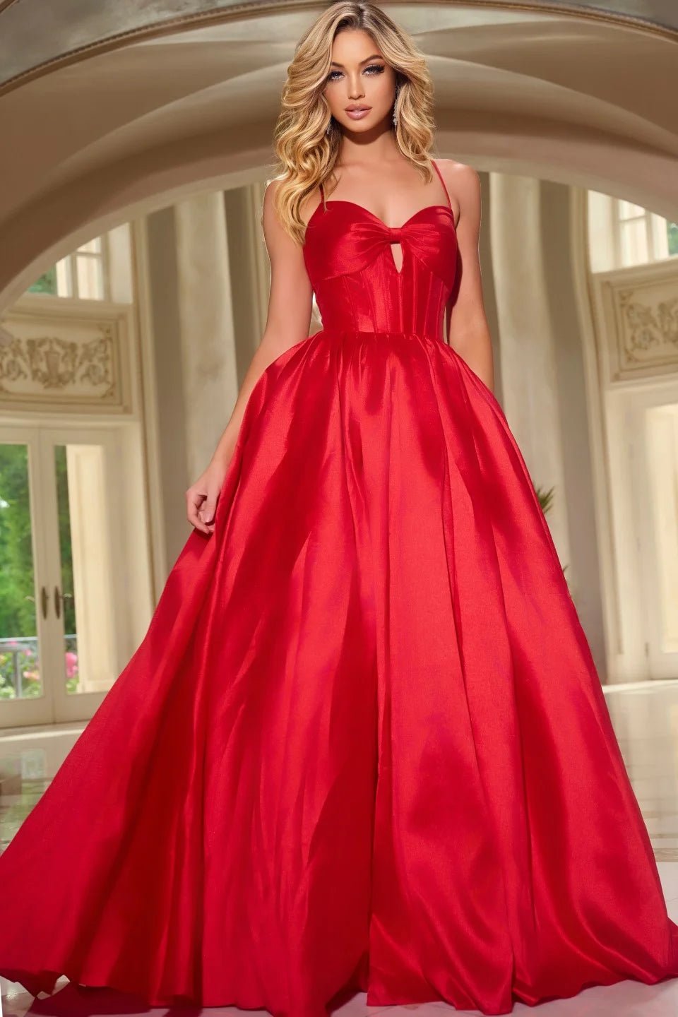 The Daria Gown: Long Formal Prom Dress Jovani 43199 - MomQueenBoutique