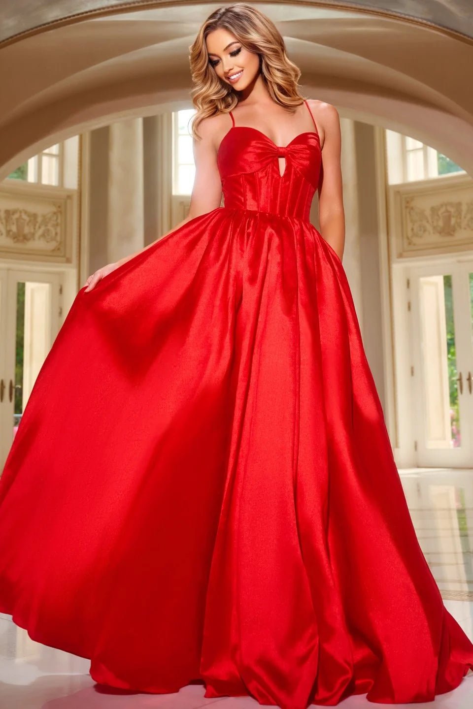The Daria Gown: Long Formal Prom Dress Jovani 43199 - MomQueenBoutique