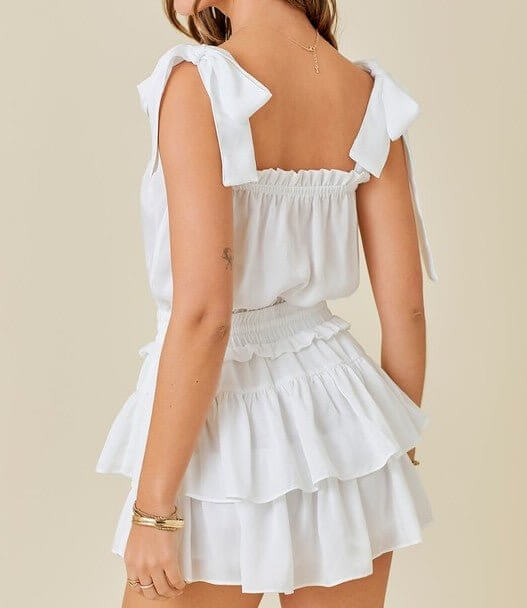 The Darla Romper: Tie Strap Ruffle Tiered Romper - MomQueenBoutique