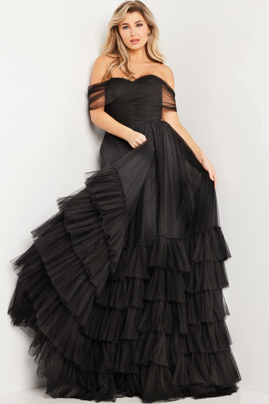 The Dina Gown: Long Formal Prom Dress Jovani 37608 - MomQueenBoutique
