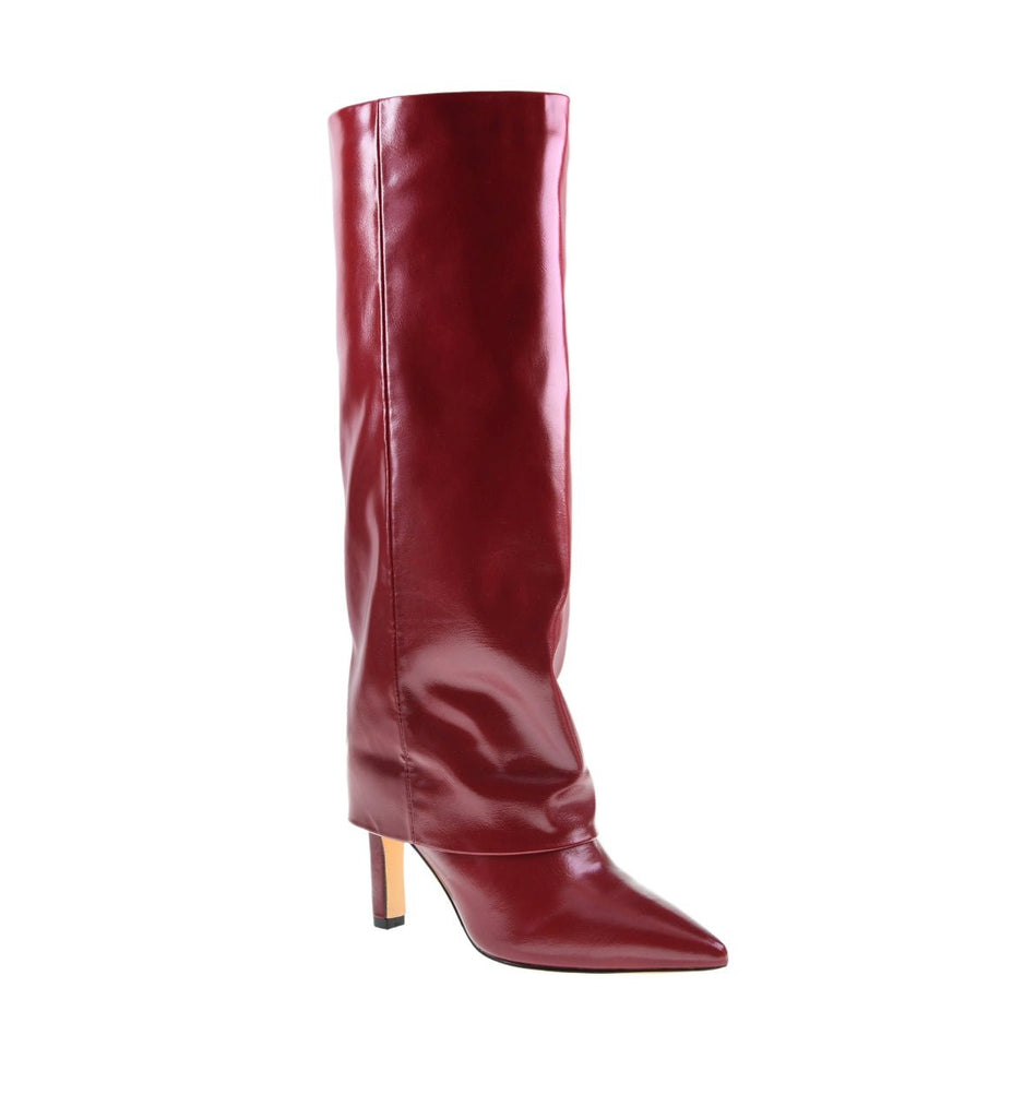 The Fave Boot In Red: Overlay Red Knee Boot - MomQueenBoutique