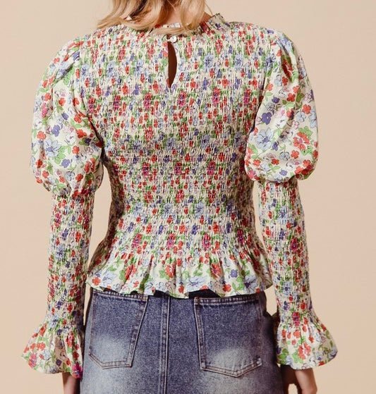 The Felecity Top: Floral Long Sleeve Top - MomQueenBoutique