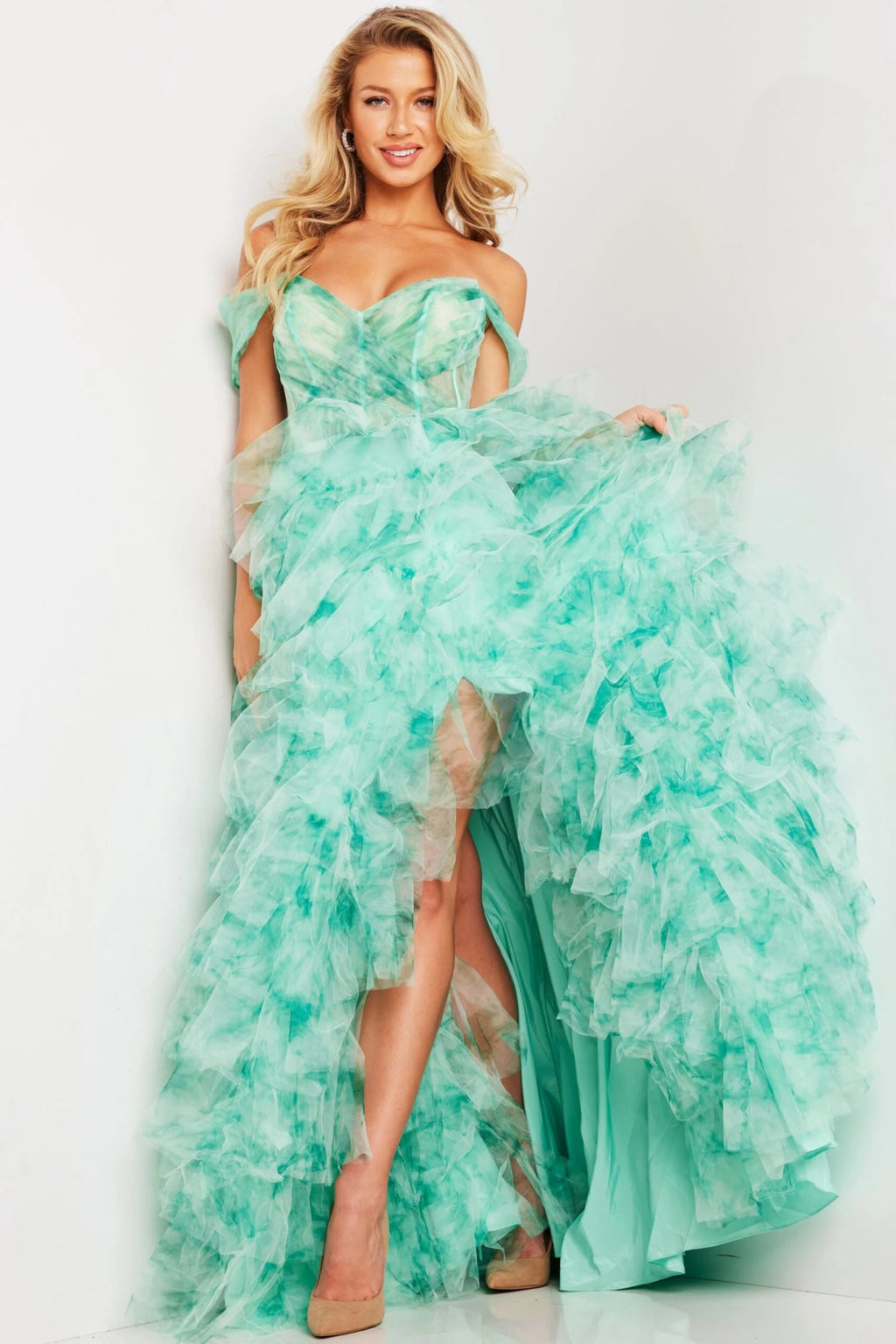knee length dresses for ladies The Geneva Gown: Long Formal Prom Dress Jovani 38606