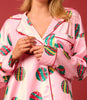 The Glittermas Pajamas: Pink Christmas Pajama Set - MomQueenBoutique