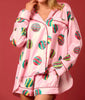 The Glittermas Pajamas: Pink Christmas Pajama Set - MomQueenBoutique