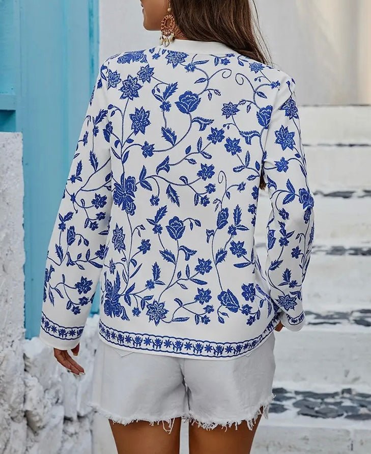 The Gwen Blouse: Floral Print Blouse - MomQueenBoutique