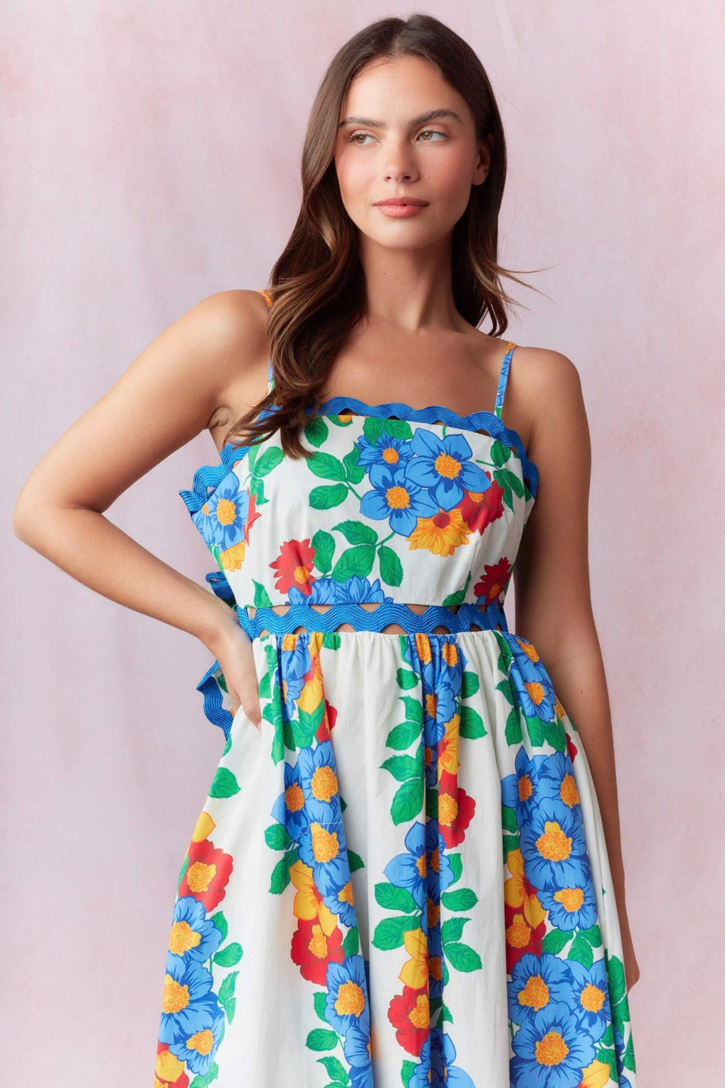 The Hadley: Floral Cut Out Maxi Dress - MomQueenBoutique
