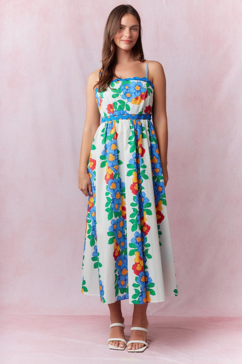 The Hadley: Floral Cut Out Maxi Dress - MomQueenBoutique