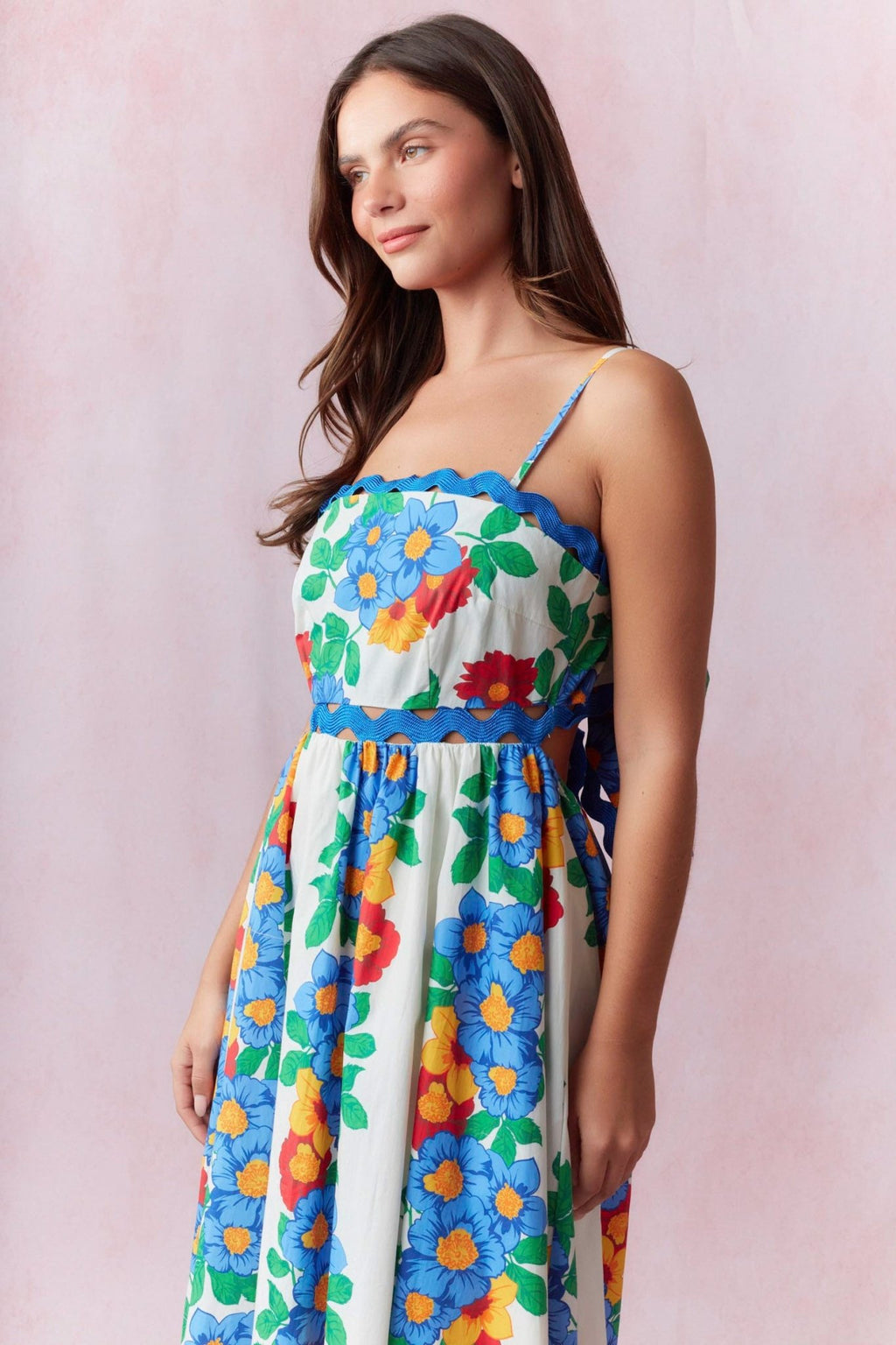 The Hadley: Floral Cut Out Maxi Dress - MomQueenBoutique