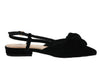 The Harmony Slingback Bow Slide In Black - MomQueenBoutique