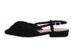 The Harmony Slingback Bow Slide In Black - MomQueenBoutique