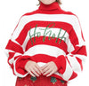 The HoHoHo Sweater: Red & White Striped Christmas Sweater - MomQueenBoutique