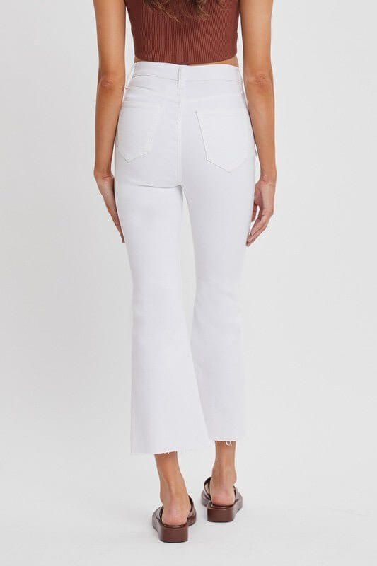 The Janetta Jeans: Cropped White Jeans - MomQueenBoutique