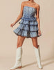 The Jean Dress: Strapless Ruffle Denim Dress - MomQueenBoutique