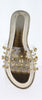 The Jewel Slide: Cushioned Gold Rhinestone Flat Sandal - MomQueenBoutique