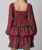 The Jingle Ball Dress - Plaid Christmas Dress With Bows - MomQueenBoutique