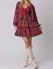 The Jingle Ball Dress - Plaid Christmas Dress With Bows - MomQueenBoutique