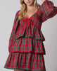 The Jingle Ball Dress - Plaid Christmas Dress With Bows - MomQueenBoutique