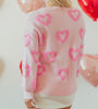 The Juliet Sweater: Soft Pink Heart Valentine Sweater - MomQueenBoutique