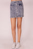 The Kacey Skirt: Denim Button Down Mini Skirt - MomQueenBoutique