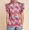 The Kate Blouse: Colorful Sleeveless Blouse - MomQueenBoutique