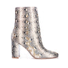 The Kind Quirky Snake Boot: Mid Calf Beige Snake Boot - MomQueenBoutique