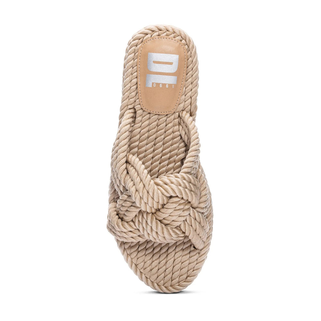 The Knotty Casual Sandal: Rope Platform Summer Slide - MomQueenBoutique
