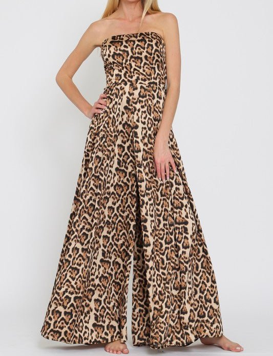 The Linda Jumpsuit: Leopard Jumpsuit - MomQueenBoutique