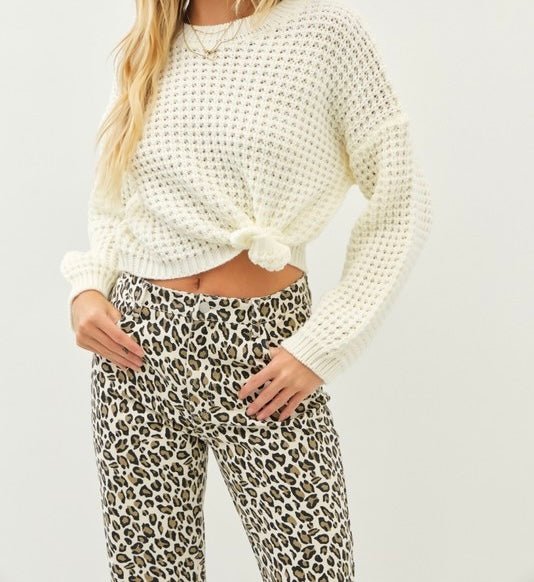 The Liza Pants: Leopard Cheetah Print Denim Pants - MomQueenBoutique