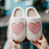 The Love For Everything Sequins & Pink Slippers: Pink Sequin Sherpa Heart Slippers - MomQueenBoutique