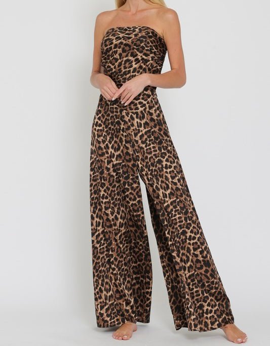 The Lucy Set: Wide Leg Leopard Pant Set - MomQueenBoutique