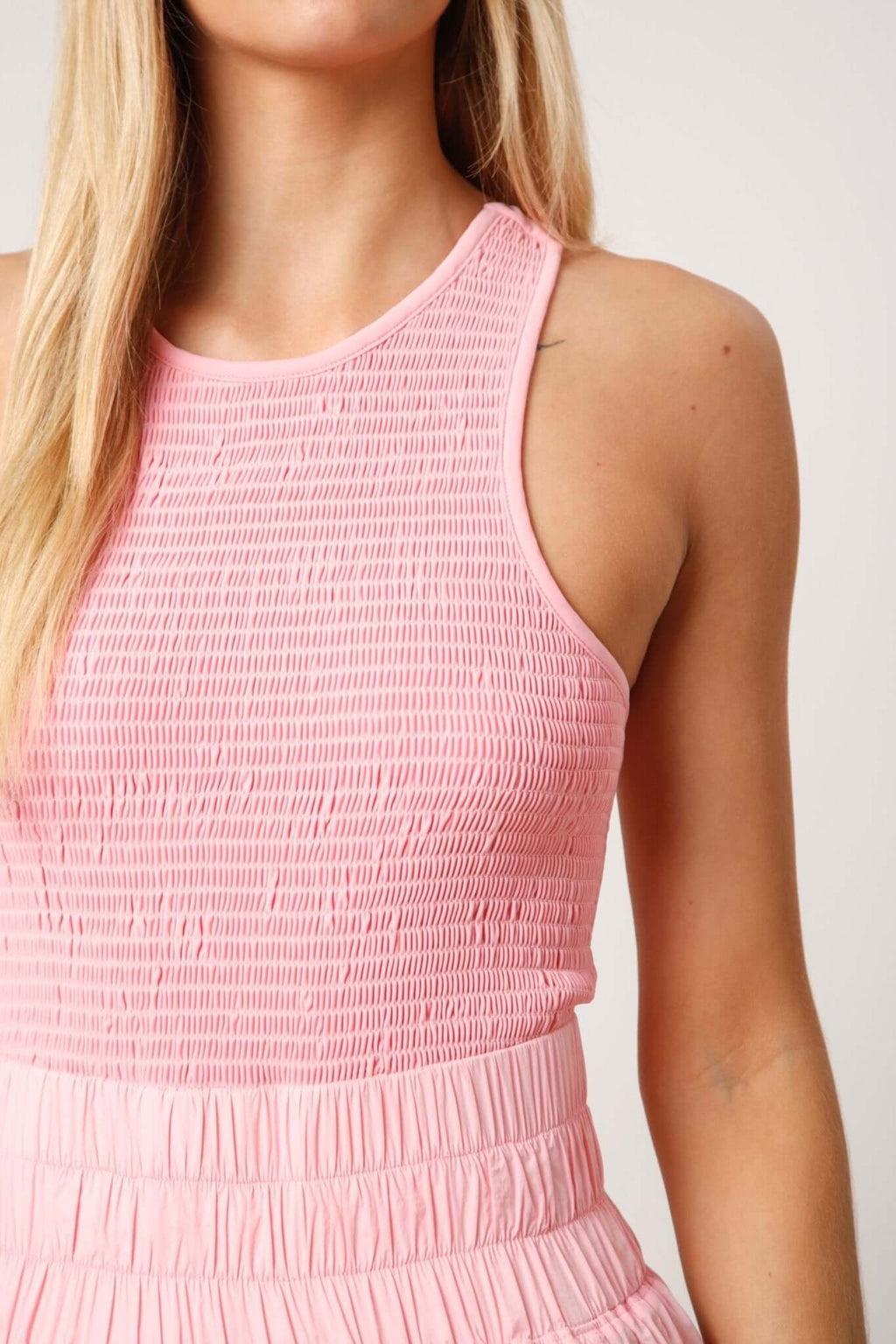 The Lynn Romper: Smocked Chest Sporty Active Romper - MomQueenBoutique