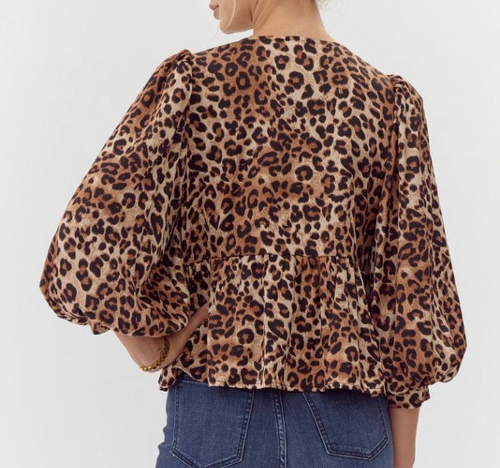 The Mady Blouse: Leopard Print Bow Blouse - MomQueenBoutique